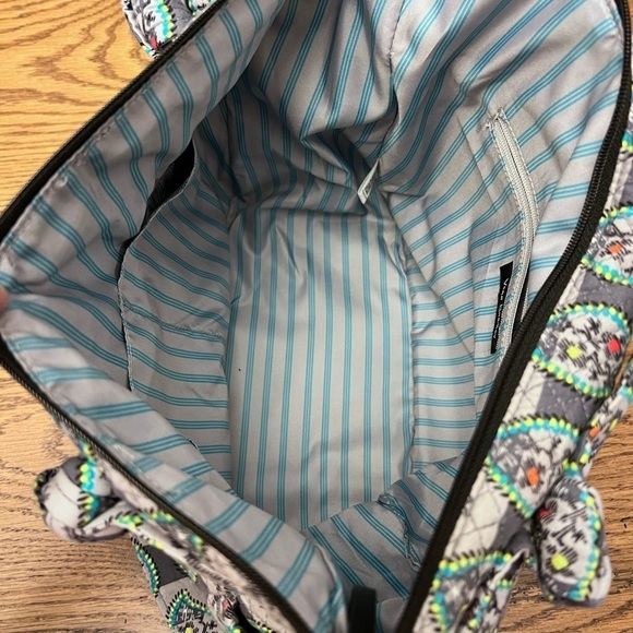 Vera Bradley Hadley On The Go Satchel Bag in Paisley Stripes. - Picture 8 of 11